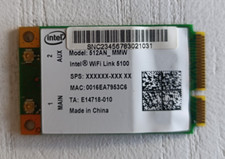 Intel WiFi Link 5100 512AN_MMW Wireless (2.4/ 5GHz) Mini PCIe 802.11a/b/g/n WLAN