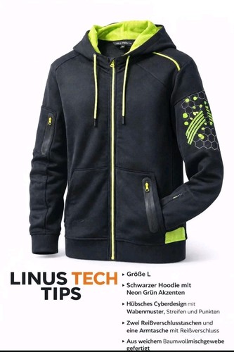 Linus tech tips zip hoodie - tech,