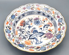 Meissen Porzellan Suppenteller antik, Zwiebelmuster Royal bunt überdekoriert rar