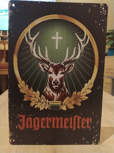 Jägermeister blechschild aus - blechschild,