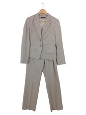 comma Damen Business Anzug Kostüm Gr. 38/M Beige Blazer Hose elegant