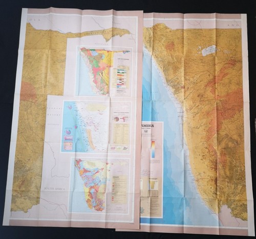 Namibia zwei landkarten - namibia.,