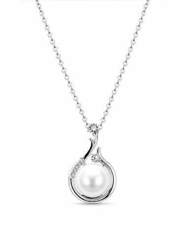 Damen silberne perlenkette - silberne,