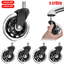Bürostuhl Rollen leise kratzerfrei Universal Hartbodenrollen 10-11mm Stuhlroll