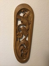 ZERTIFIKAT Holzschnitzerei RELIEF VOGEL Holz: Linde! In Handarbeit hergestellt!