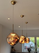 Tom Dixon Melt Pendelleuchte Aufhängung mit LED Lampe Gold