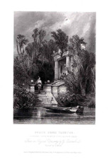 Stahlstich in Passepartout