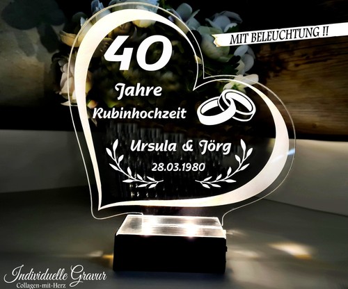 Geschenk rubinhochzeit - rubinhochzeit, 40
