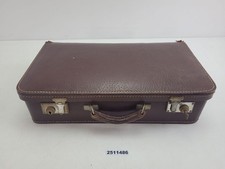 Reisekoffer + Schlüssel Leder Metall 50er Jahre Vintage Deko alt antik #2511486