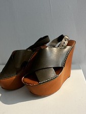 Neu: Chloe Wedges Leder Braun 39
