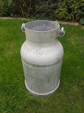 Milchkanne Alt Aluminium ca. 50 cm hoch VINTAGE Milk Container mit Nummer