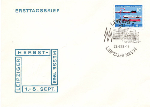 Fdc ddr 1968 leipziger - 1968,
