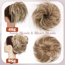 Gelockt Haarteil Wie Echthaar Dutt Haargummi Haarverlängerung Wrap Hair Bun 85g