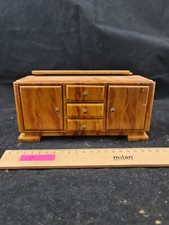 Kommode Schrank Wohnzimmer Esszimmer braun Holz Puppenhaus Puppenstube antik alt
