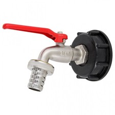 IBC Adapter S60x6 Grobgewinde - 3/4" Kugelhahn Auslaufventil Regenwassertank