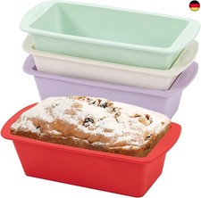 Vinuwu 4 Stück Silikon Backform, Klein Brotbackform 20 x 9.5 x 5.5cm, 