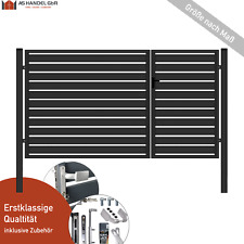Gartentor Einfahrtstor Tor Hoftor 2-Flügelig Asymmetrisch Anthrazit 180cm