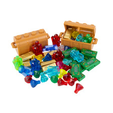 LEGO® Schatztruhe Set – Goldbarren, Edelsteine, Diamanten & Geldscheine – NEU
