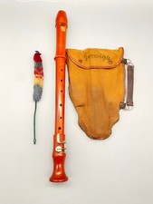 ALEXANDER HEINRICH BLOCKFLÖTE BAROCKE GRIFF BIRNBAUMHOLZ HERWIGA TASCHE 30ER