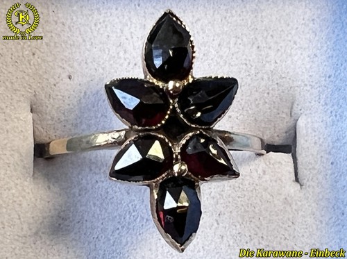 Antik granat gold - granat, ring