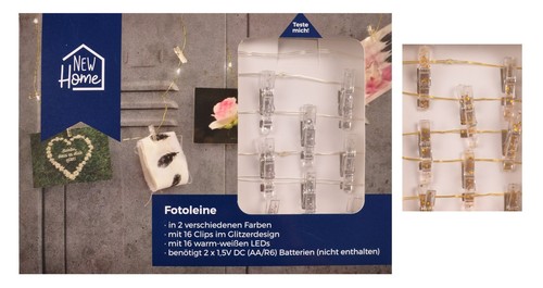 Led fotolichterkette fotoleine - led,