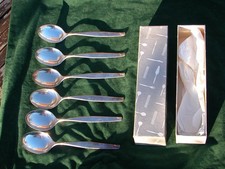 6 x  Suppenlöffel Bruckmann Party 90 Silberauflage