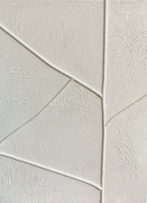 abstrakt weiss Struktur Linien wie Zangs Acryl/LW 80x60  Textureart monochrome