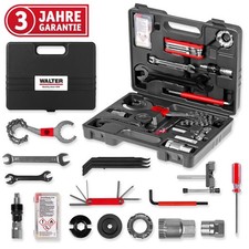 WALTER Fahrrad Werkzeugkoffer 18tlg, Reparatur-Set Fahrradwerkzeug, Kette Reifen