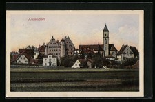 Aulendorf, Blick über den Ort, Ansichtskarte 