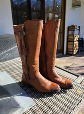 TAMARIS Damen Lederstiefel Gr.38 cognac braun, NEUWERTIG