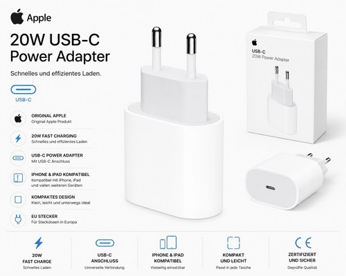 Apple 20w usb - usb-c, power
