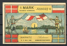 Warnitz 1 Mark Notgeld / DNS