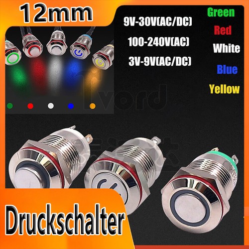 12mm metall druckschalter - 12mm,