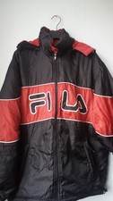 neuw. sportliche FILA Winter-Jacke, Herren, rot-schwarz,Gr.52/L/X,abnehmb.Kapuze