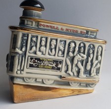 Ezra Brooks Whiskey Cable Car Keramik Flasche Decanter real Sippin 12 years old