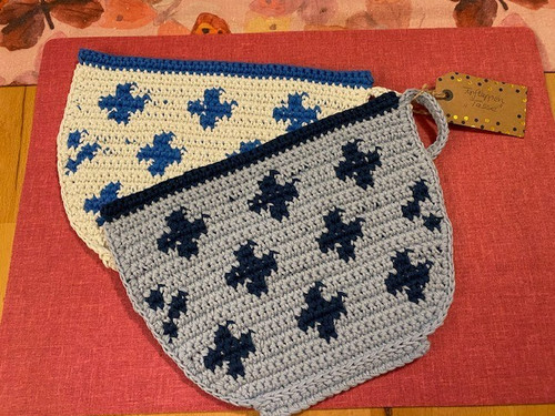 Topflappen gehäkelt original - gehäkelt,