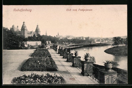 Ansichtskarte aschaffenburg - ansichtskarte,