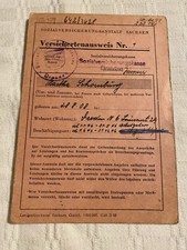 Versichertenausweis, Klappkarte ausgestellt 1946 SV-Kasse Dresden