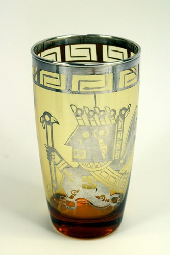 Glas trinkglas versilbert - trinkglas,