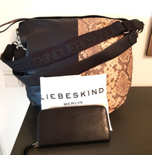 ORIGINAL LIEBESKIND Leder-Tasche/Schulter/Beutel groß + Portemonnaie