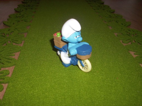 Schlumpf mit fahrrad - mit,