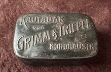 Kautabak Grimm & Triepel Blechdose 1910Nordhausen Kautaba ktopf Kautabakdose