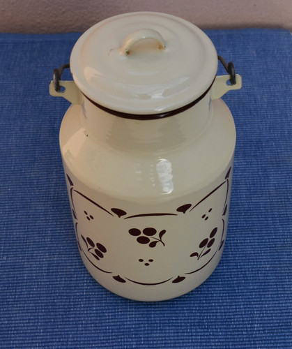 Vintage emaille beige - emaille,