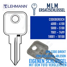 MLM Nachschlüssel, Ersatzschlüssel für Kleinzylinder Nachbestellung nach Code