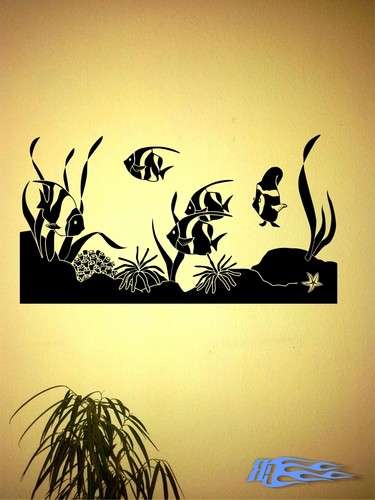 Wandtattoo aquarium fische - aquarium,