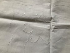 Vintage Weißwäsche Bettwäsche mit Stickerei: 2 Kissenbezüge / Basteln Nähen