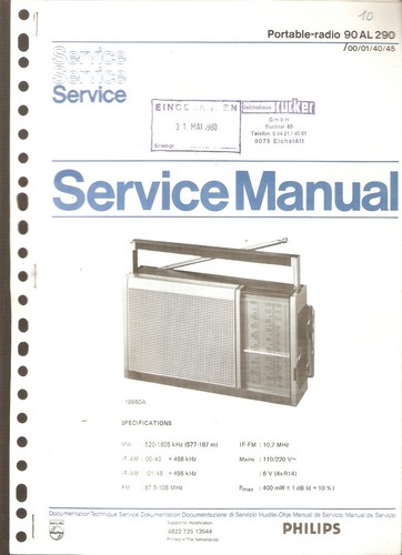 Philips service manual koffer - philips,