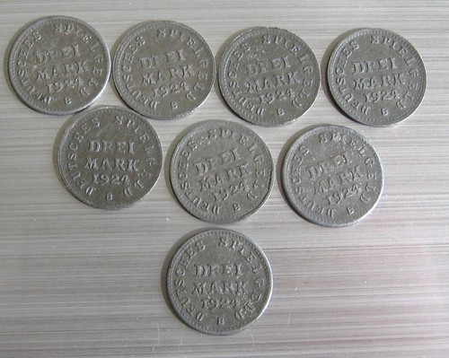 Altes rechengeld drei mark - altes,