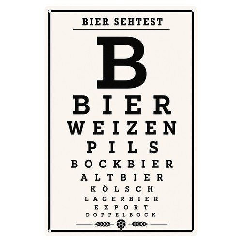 Blechschild 20x30cm bier set - blechschild,