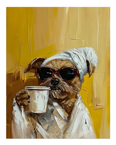 Schicker hund bademantel - hund,